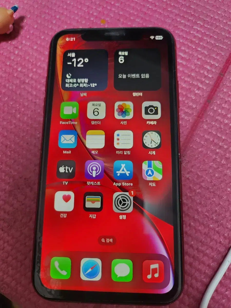 아이폰xr64gb84%레드단품